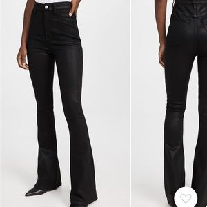 7 for all Mankind ultra high rise skinny bootcut coated jeans